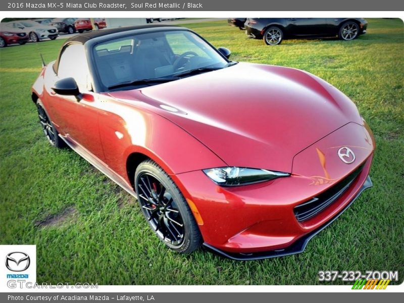 Soul Red Metallic / Black 2016 Mazda MX-5 Miata Club Roadster