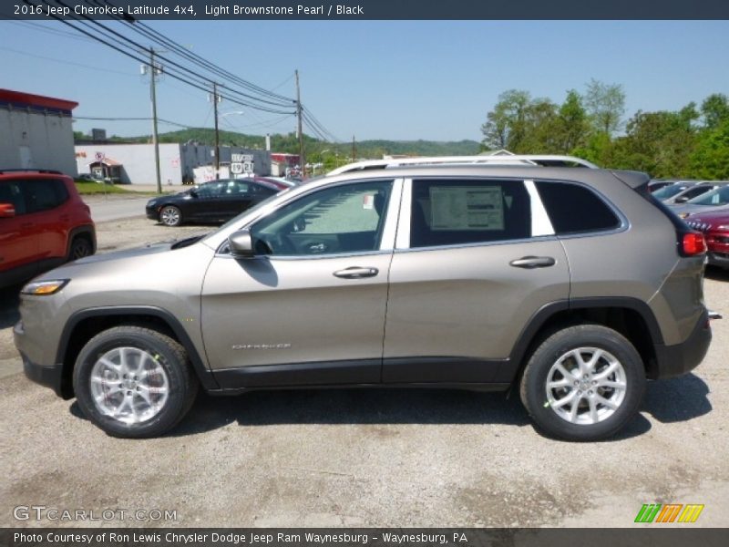 Light Brownstone Pearl / Black 2016 Jeep Cherokee Latitude 4x4