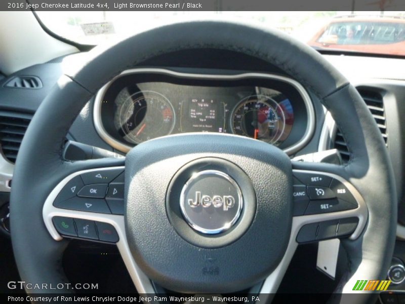 Light Brownstone Pearl / Black 2016 Jeep Cherokee Latitude 4x4