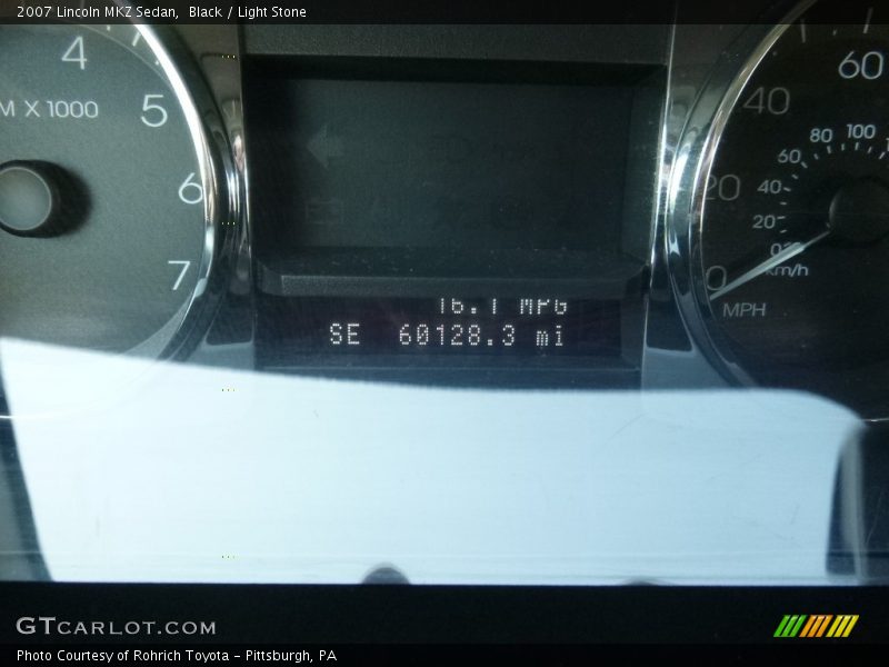 Black / Light Stone 2007 Lincoln MKZ Sedan