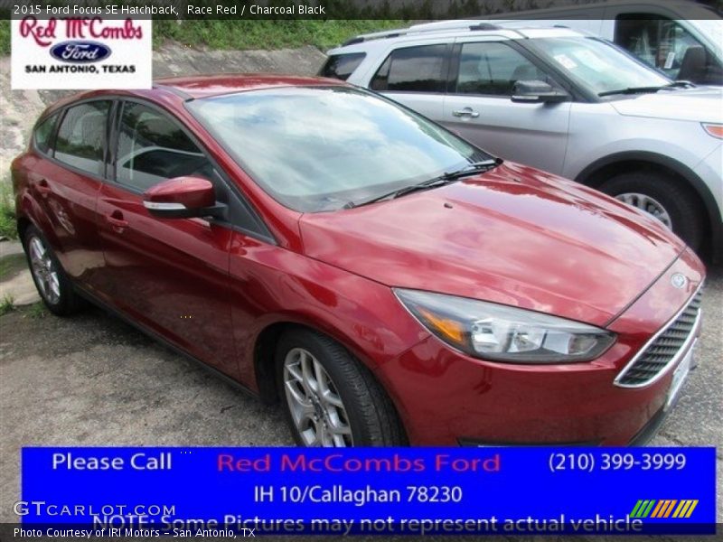 Race Red / Charcoal Black 2015 Ford Focus SE Hatchback