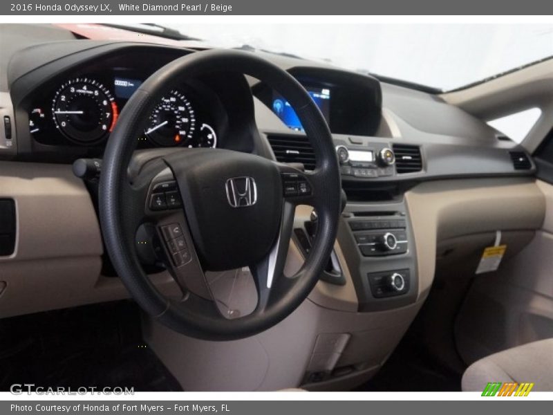 White Diamond Pearl / Beige 2016 Honda Odyssey LX