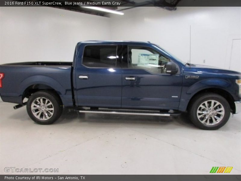 Blue Jeans / Medium Earth Gray 2016 Ford F150 XLT SuperCrew