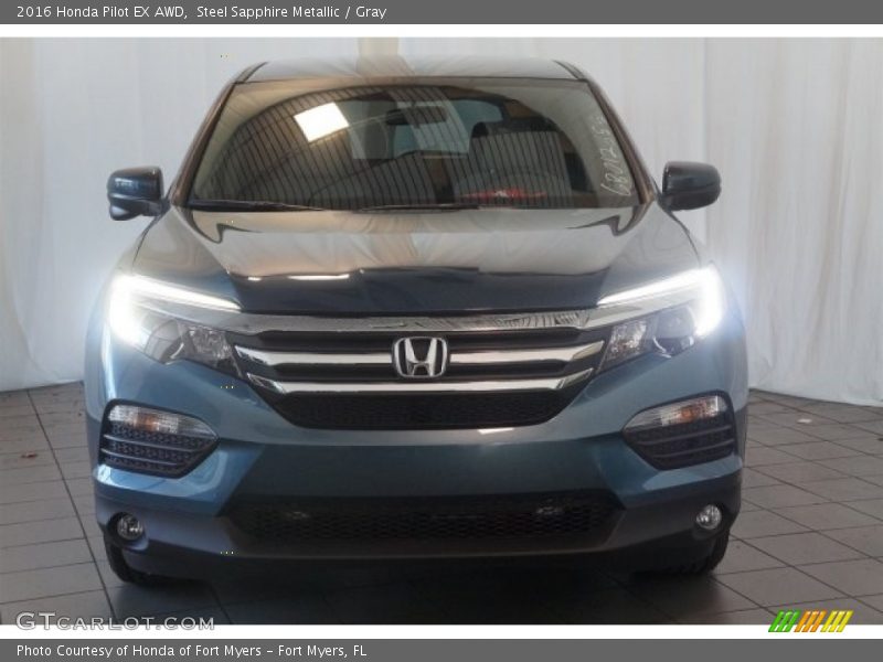 Steel Sapphire Metallic / Gray 2016 Honda Pilot EX AWD