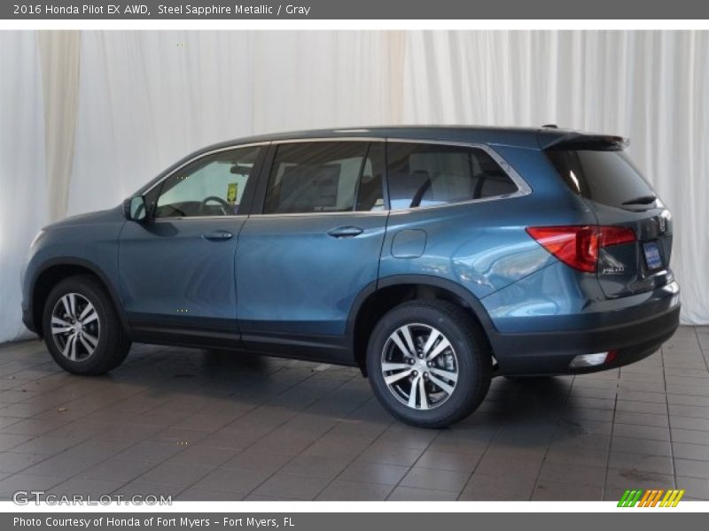 Steel Sapphire Metallic / Gray 2016 Honda Pilot EX AWD