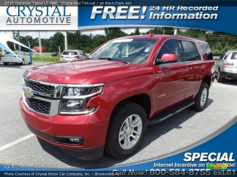 Crystal Red Tintcoat / Jet Black/Dark Ash 2015 Chevrolet Tahoe LT 4WD
