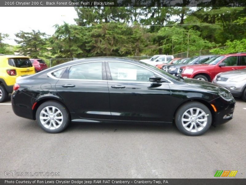 Black Forest Green Pearl / Black/Linen 2016 Chrysler 200 C