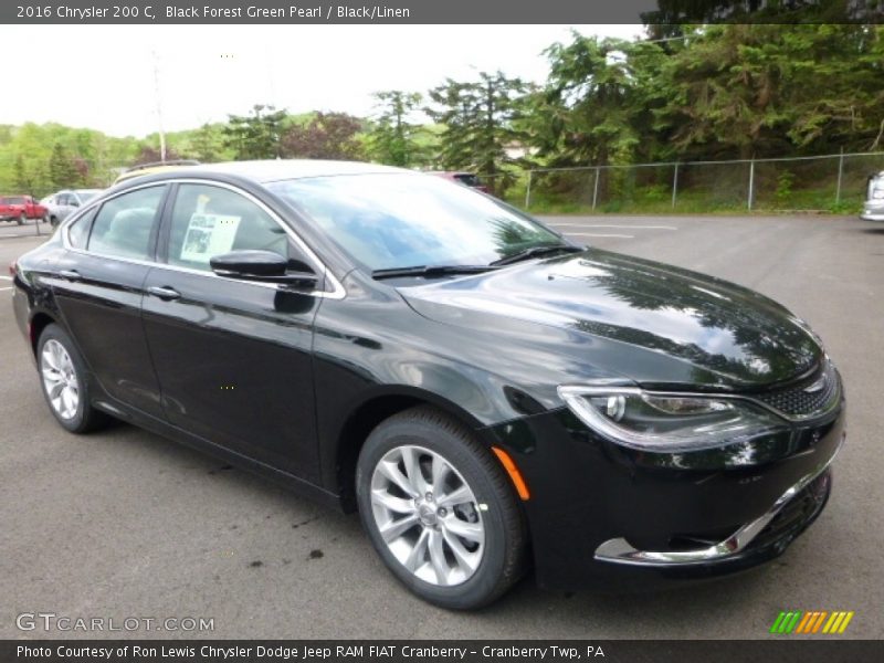 Black Forest Green Pearl / Black/Linen 2016 Chrysler 200 C