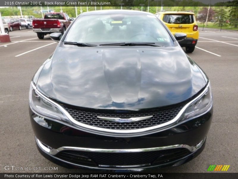 Black Forest Green Pearl / Black/Linen 2016 Chrysler 200 C