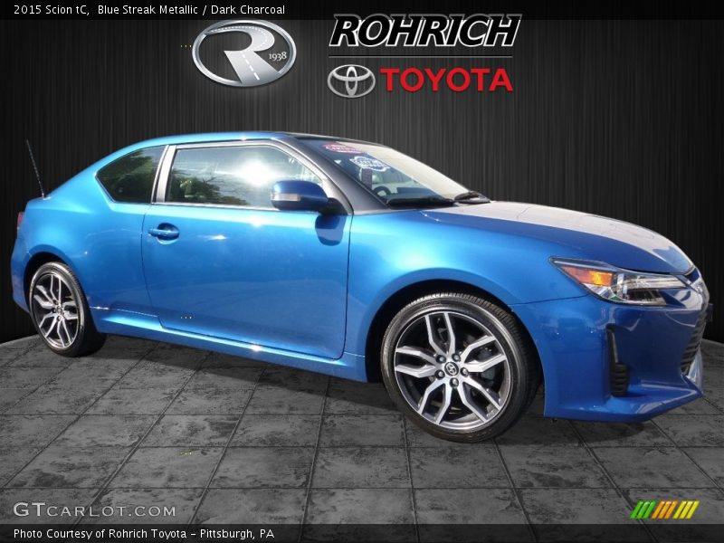 Blue Streak Metallic / Dark Charcoal 2015 Scion tC
