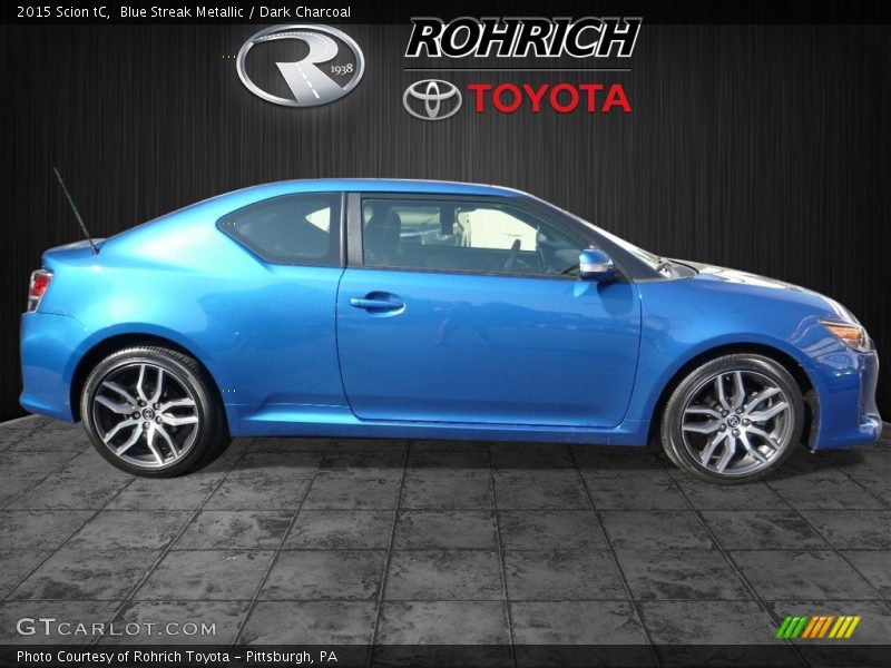 Blue Streak Metallic / Dark Charcoal 2015 Scion tC