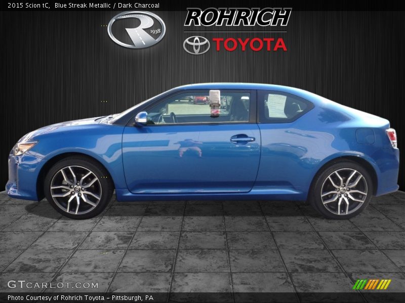 Blue Streak Metallic / Dark Charcoal 2015 Scion tC