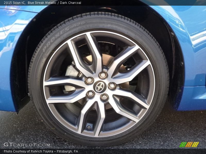 Blue Streak Metallic / Dark Charcoal 2015 Scion tC