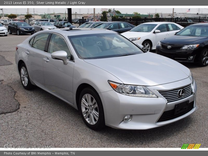 Silver Lining Metallic / Light Gray 2013 Lexus ES 350