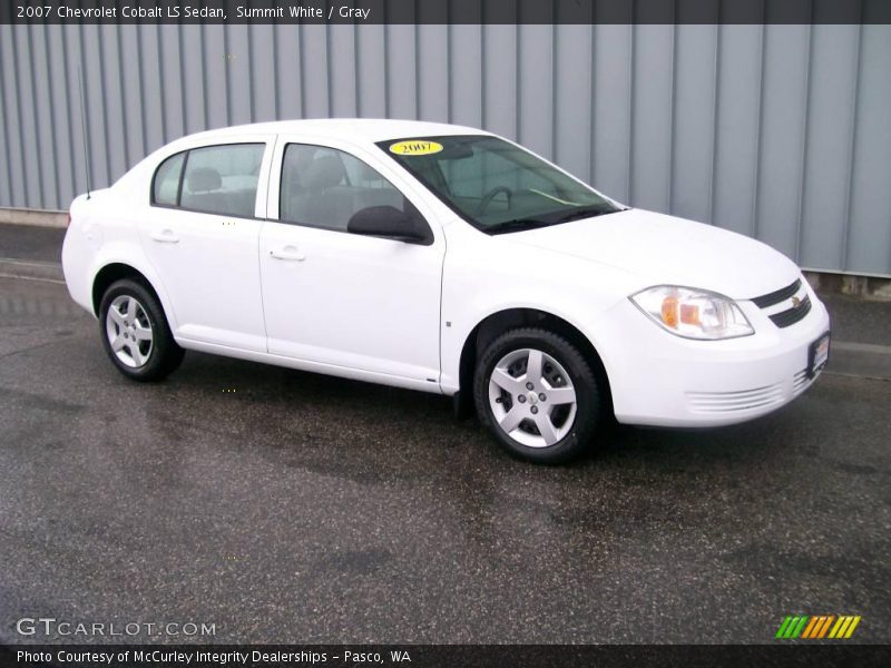 Summit White / Gray 2007 Chevrolet Cobalt LS Sedan