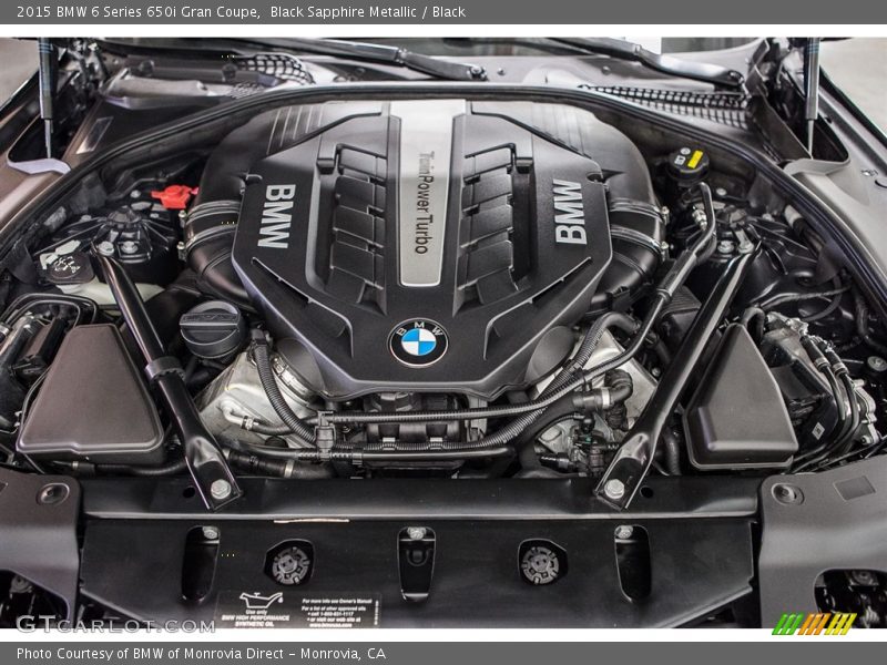 Black Sapphire Metallic / Black 2015 BMW 6 Series 650i Gran Coupe