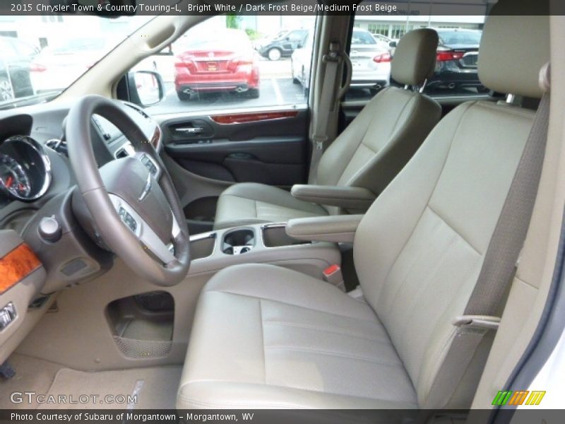 Bright White / Dark Frost Beige/Medium Frost Beige 2015 Chrysler Town & Country Touring-L