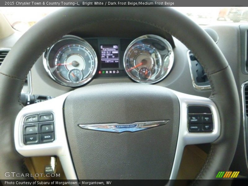 Bright White / Dark Frost Beige/Medium Frost Beige 2015 Chrysler Town & Country Touring-L