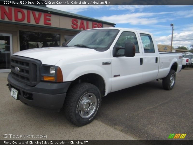 Oxford White / Medium Flint 2007 Ford F350 Super Duty XL Crew Cab 4x4