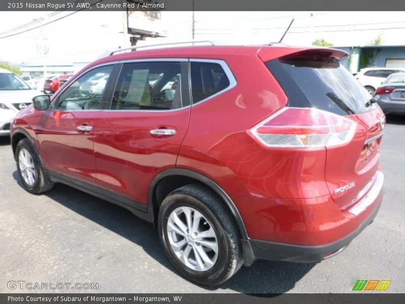Cayenne Red / Almond 2015 Nissan Rogue SV AWD