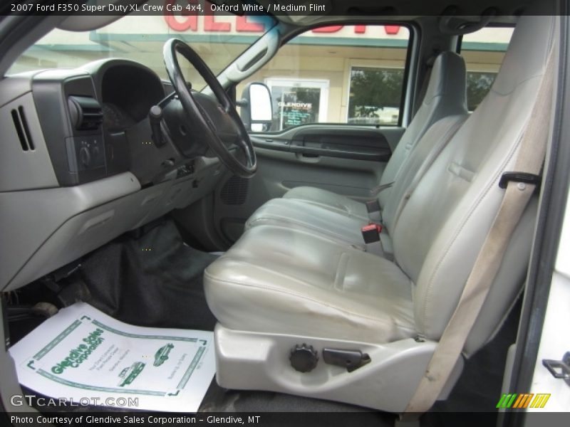 Oxford White / Medium Flint 2007 Ford F350 Super Duty XL Crew Cab 4x4