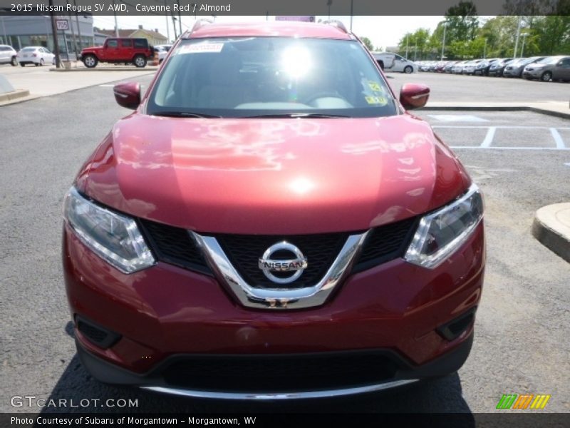 Cayenne Red / Almond 2015 Nissan Rogue SV AWD