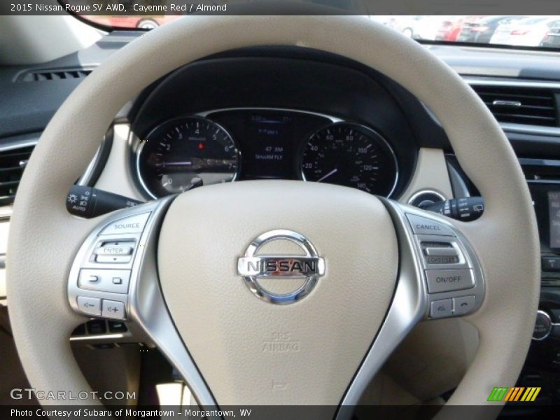 Cayenne Red / Almond 2015 Nissan Rogue SV AWD