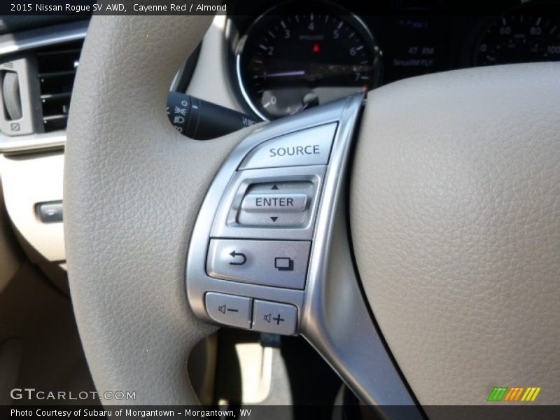 Cayenne Red / Almond 2015 Nissan Rogue SV AWD