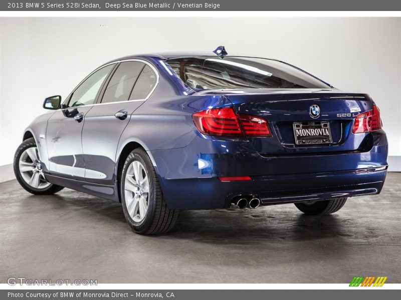 Deep Sea Blue Metallic / Venetian Beige 2013 BMW 5 Series 528i Sedan