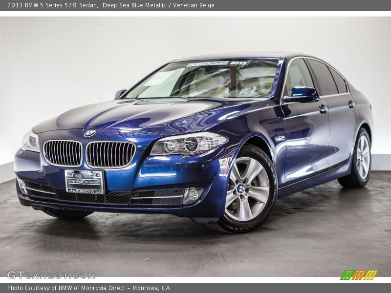 Deep Sea Blue Metallic / Venetian Beige 2013 BMW 5 Series 528i Sedan