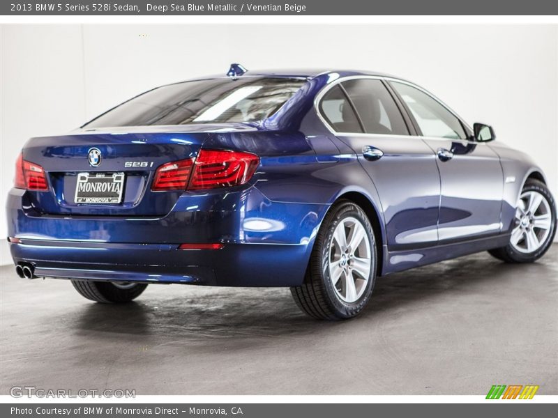 Deep Sea Blue Metallic / Venetian Beige 2013 BMW 5 Series 528i Sedan