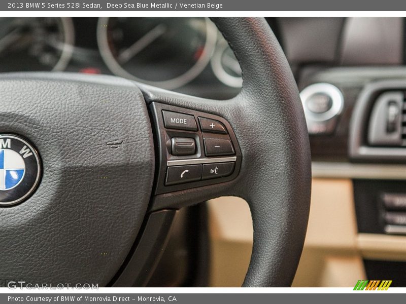 Deep Sea Blue Metallic / Venetian Beige 2013 BMW 5 Series 528i Sedan