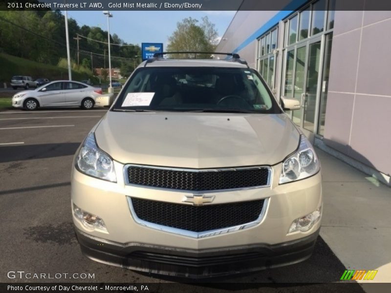 Gold Mist Metallic / Ebony/Ebony 2011 Chevrolet Traverse LT AWD