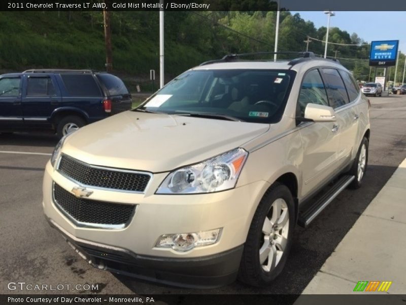 Gold Mist Metallic / Ebony/Ebony 2011 Chevrolet Traverse LT AWD