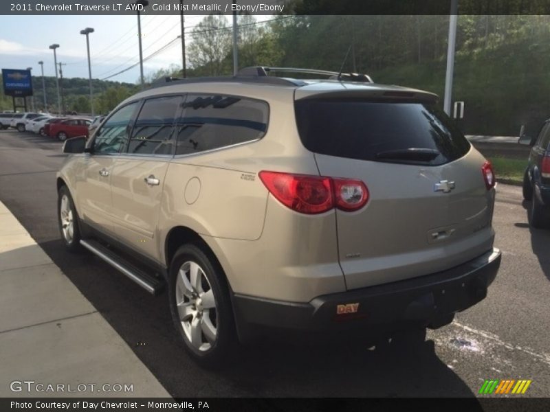 Gold Mist Metallic / Ebony/Ebony 2011 Chevrolet Traverse LT AWD