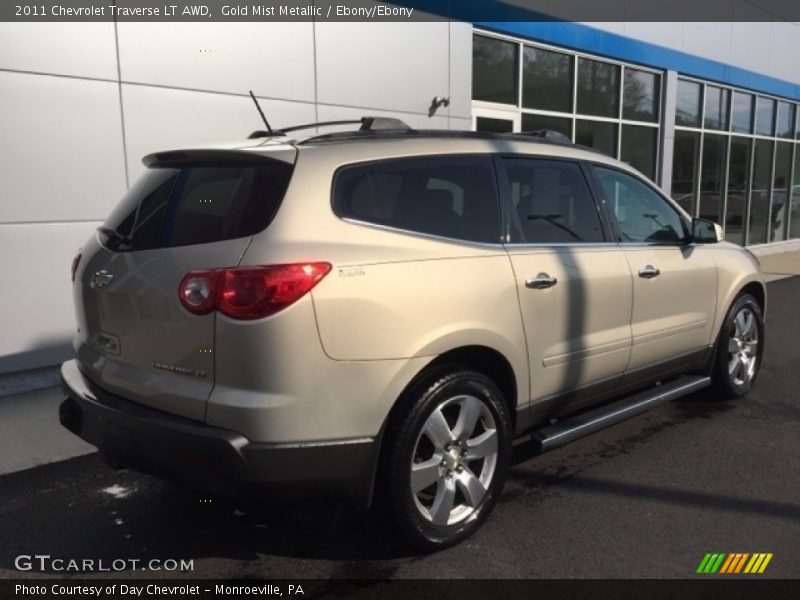 Gold Mist Metallic / Ebony/Ebony 2011 Chevrolet Traverse LT AWD