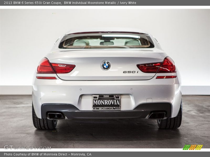 BMW Individual Moonstone Metallic / Ivory White 2013 BMW 6 Series 650i Gran Coupe