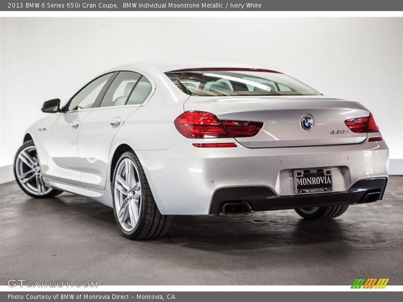 BMW Individual Moonstone Metallic / Ivory White 2013 BMW 6 Series 650i Gran Coupe