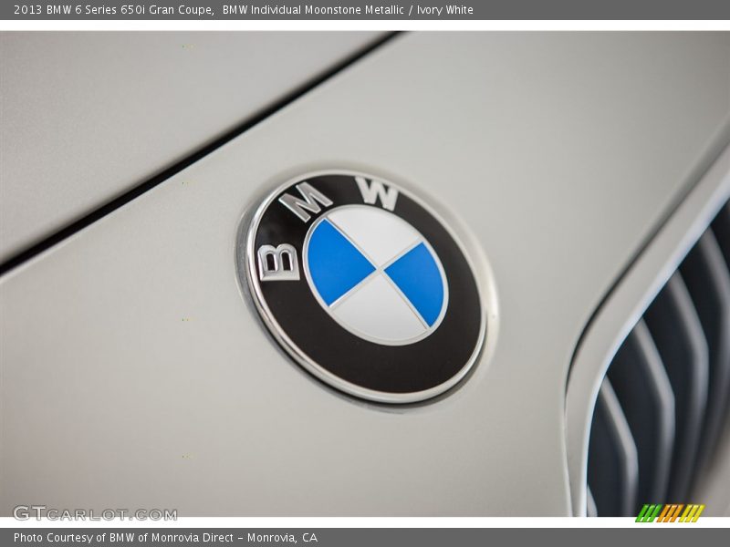 BMW Individual Moonstone Metallic / Ivory White 2013 BMW 6 Series 650i Gran Coupe