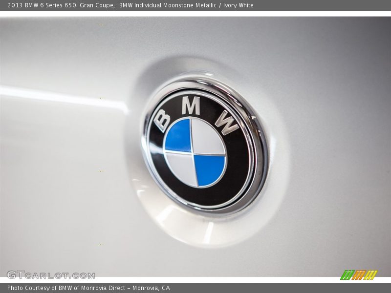 BMW Individual Moonstone Metallic / Ivory White 2013 BMW 6 Series 650i Gran Coupe