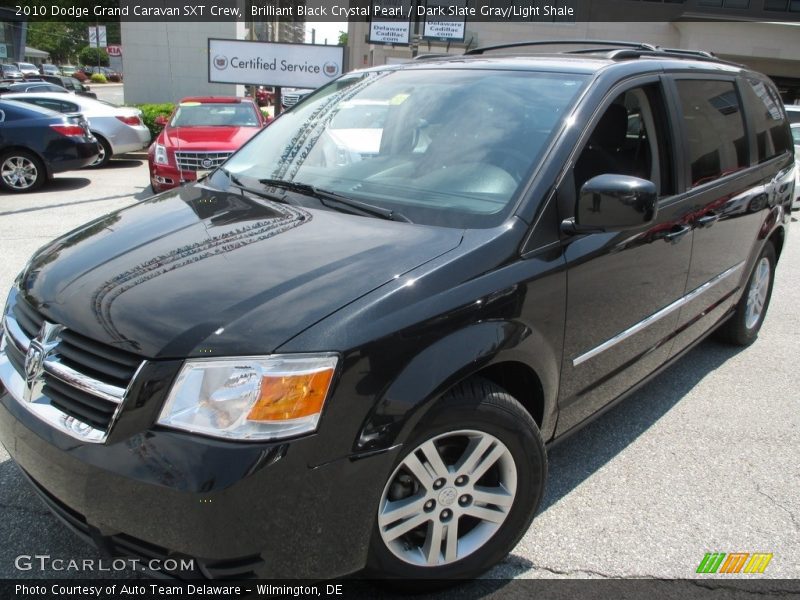 Brilliant Black Crystal Pearl / Dark Slate Gray/Light Shale 2010 Dodge Grand Caravan SXT Crew