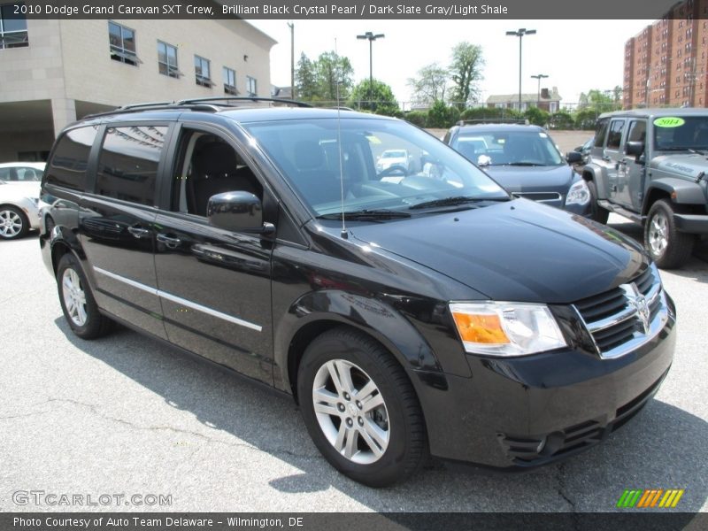 Brilliant Black Crystal Pearl / Dark Slate Gray/Light Shale 2010 Dodge Grand Caravan SXT Crew