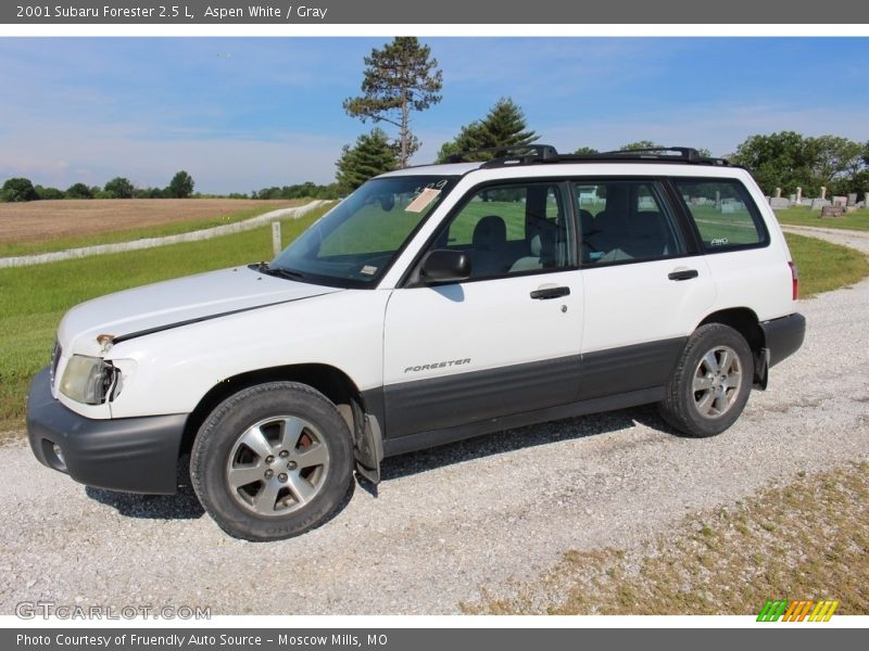 Aspen White / Gray 2001 Subaru Forester 2.5 L