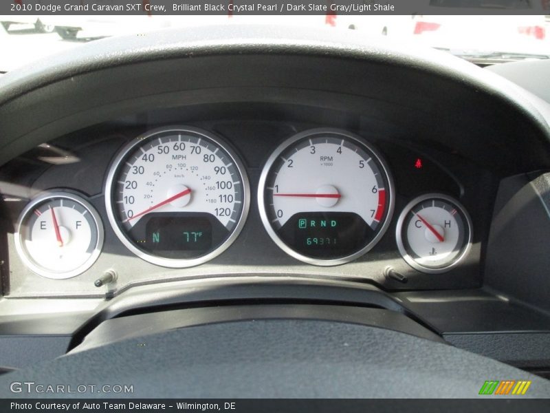 Brilliant Black Crystal Pearl / Dark Slate Gray/Light Shale 2010 Dodge Grand Caravan SXT Crew