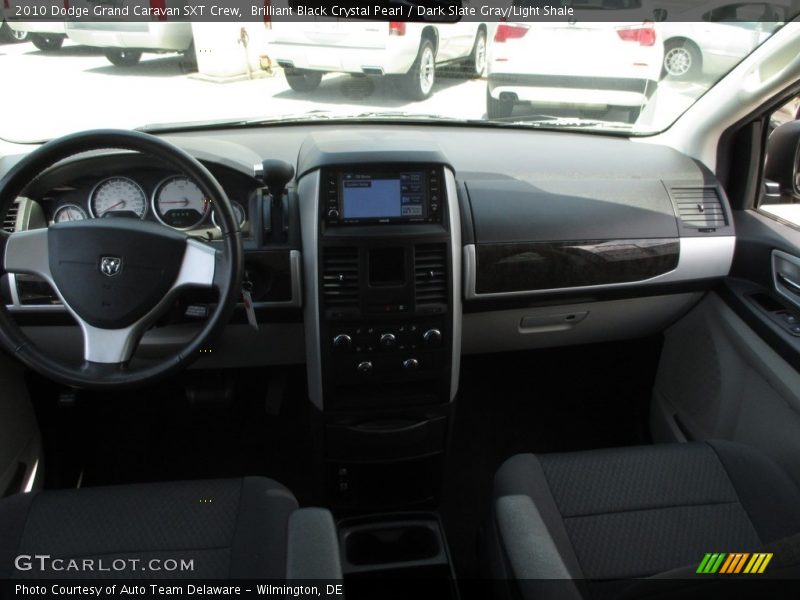 Brilliant Black Crystal Pearl / Dark Slate Gray/Light Shale 2010 Dodge Grand Caravan SXT Crew
