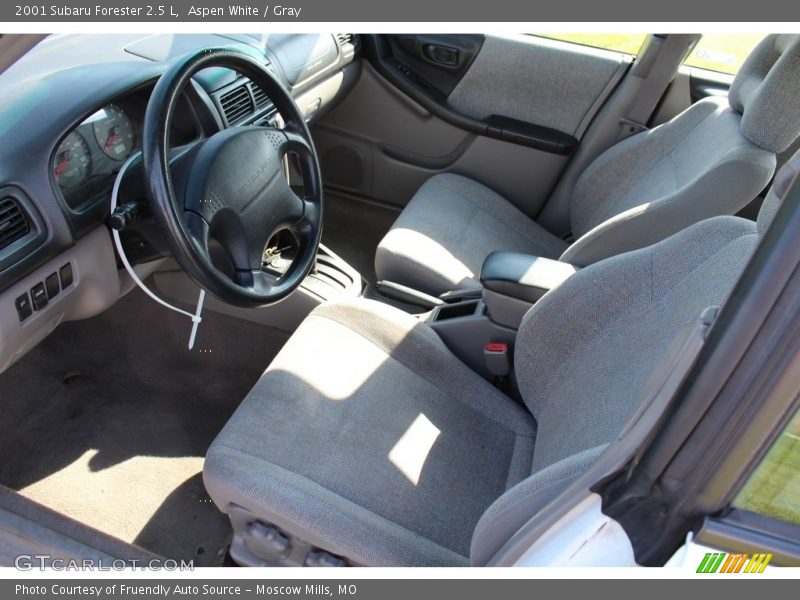 Aspen White / Gray 2001 Subaru Forester 2.5 L