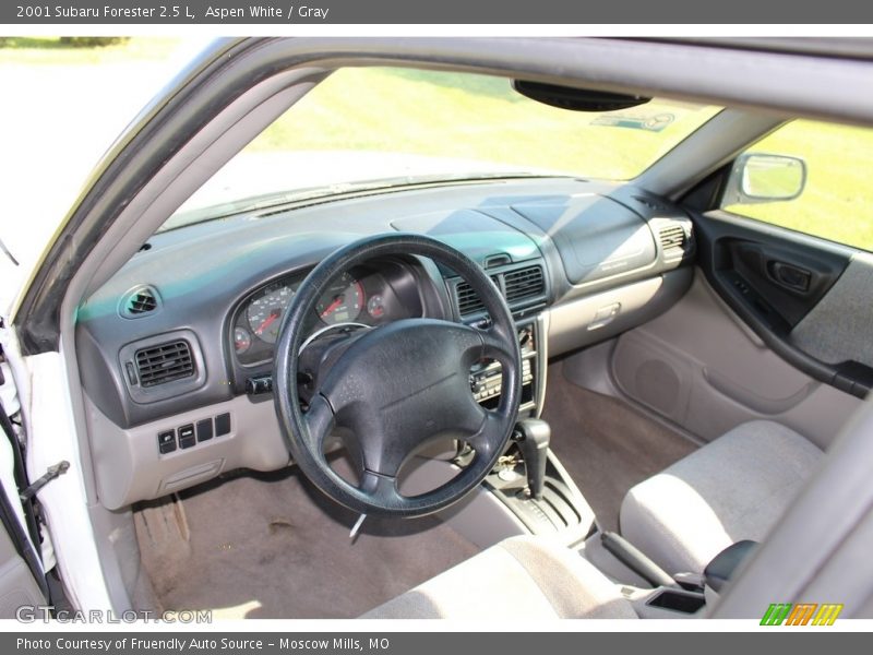 Aspen White / Gray 2001 Subaru Forester 2.5 L