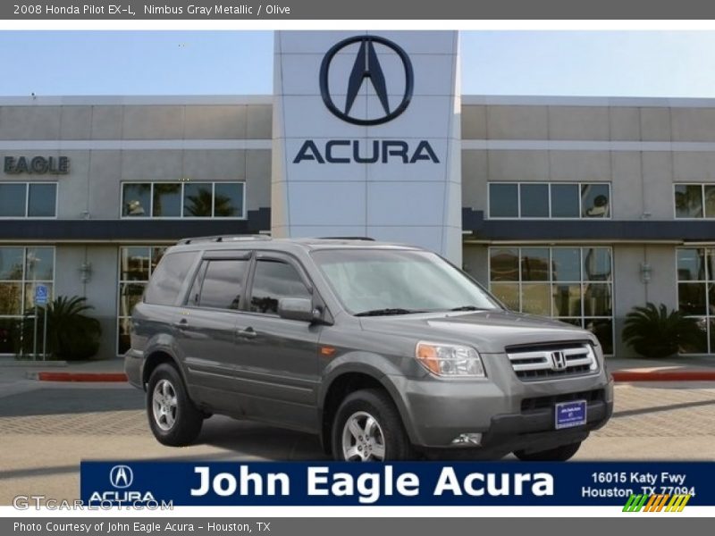 Nimbus Gray Metallic / Olive 2008 Honda Pilot EX-L