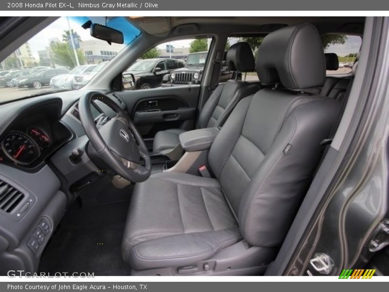 Nimbus Gray Metallic / Olive 2008 Honda Pilot EX-L
