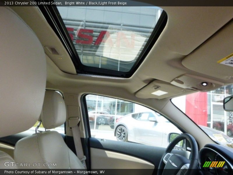 Bright White / Black/Light Frost Beige 2013 Chrysler 200 Limited Sedan